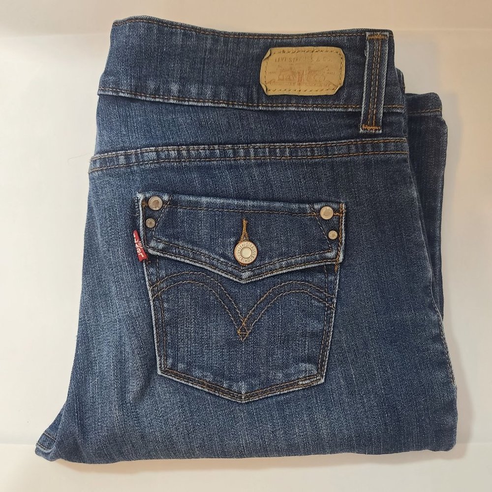 Levis 526 Blue Jeans Womens Sz 6 Slender Boot Cut Medium Wash Work Western Rodeo - Picture 12 of 12